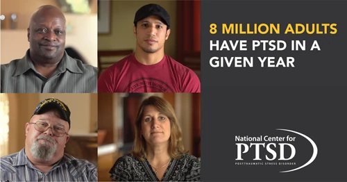 8 million adults have PTSD in a given year