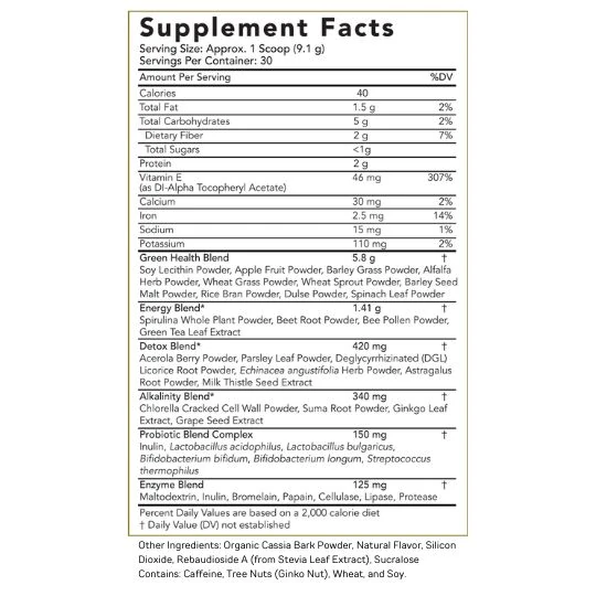 Non-GMO, Vegetarian Health Food In The Supplement Label